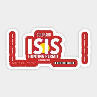 ISIS HUNTING PERMIT Sticker